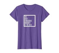 Leftist Pro Immigration Pro Refugee T-Shirt, Women, Purple Heather, X-Small