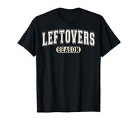 Leftovers Season Thanksgiving Varsity White Tan Letters T-Shirt