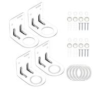LEFTSTARER 4Pcs Shampoo Bottle Dispenser Holder Wall Mount Bottle Holder Hand Soap/Lotion/Detergent/Shower Gel Container Dispenser Holder for Kitchen Bathroom Toilet (4pcs Silver)