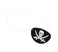Leftwei 10PCS / Bag Halloween Pirate Eye Patch Costumes, Skull Eyeshade Cover with Crossbones Patterns, Elastic Band, Soft for Pirates Party Supplies (White Rope Felt Skull (with Knife))