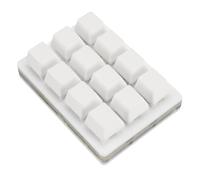 Leftwei 12 Key Mechanical Gaming Keyboard with RGB Lighting Mini One Handed Keypad USB Wired RGB Red Switch Programmable Macro Keyboard for Office Work Gaming Music Media (White)