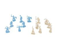 Leftwei 200Pcs Skeleton Soldier Figures Set for Kids Playtime and History Lessons - Durable Plastic Medieval Soldiers in Yellow and Blue
