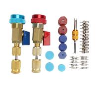 Leftwei 31PCS R134A Valve Core Quick Remover Installer Set, Sturdy Brass High Low Pressure AC Valve Core Removal Tool for Auto Truck SUV Refrigerant Air Conditioner System