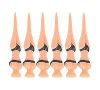 Leftwei 6pcs Durable Tees Set for Training Practice with Unique Bikini Design Made of PE Plastic 12x78mm (Black)