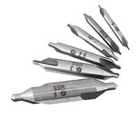 Leftwei 6Pcs HSS Center Drill Bits Set, 60 Degree Double End Drill Bits, Durable Center Drilling Set with Quick Cutting Speed, Ideal for Precise Drilling in Metals, Sizes 1,1.5,2,2.5,3,5mm