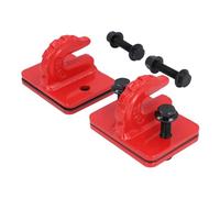 Leftwei Alloy Steel Tractor Bucket Grab Hooks Durable 3/8in Set for Securing Loads on RVs UTVs with 15000LBS Pull Force (Red)