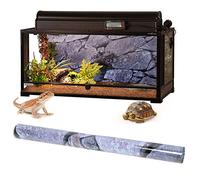 Leftwei Aquarium Rock Stone Self-Adhesive Decorative Sticker for Fish Tank, High-Definition DIY Background Sticker for Aquarium Decor, PVC Material, Various Sizes (122 * 46cm)