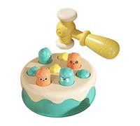 Leftwei Beat A Mole Game Toy Interactive Educational Pounding Toy for Toddlers Over 3 Years Old ABS Material 2 Pieces (Green)