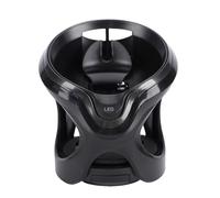 Leftwei Car Cup Holder, Adjustable Spring Plates for Various Cup Sizes with Built in LED Light & Gravity Sensing, Hang Mounted on Air Conditioning Vent for Hot Cold Beverages (Black Grey)