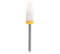 Leftwei Ceramic Corn Head Nail Drill Bit, Lightweight Portable Nail Carving Bit, Polishing Drill with Intersecting Stripes, Ideal for Art, Easy Store Carry (#5)