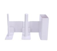 Leftwei Cup Organizer for Slushie Machine FS299 FS300 FS301, Side Mounted 3 in 1 Holder, Plastic Cup Lids Straws Organizer with 35 Degree Tilted Design, Ideal for Slushie (White)