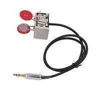 Leftwei CW Morse Code Key Mini Automatic Brass Resin Telecommunication Key for Radio Enthusiasts and Camping