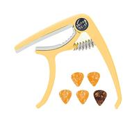 Leftwei Guitar ABS Arrow Storage Case with 5 Picks for Acoustic Guitar and Banjo, Perfect Tone and Durable Design (Yellow)