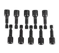 Leftwei Hex Socket Replacement Set, Durable Magnetic Screwdriver Bit for Auto Repair, 10Pcs 45mm Chrome Vanadium Steel