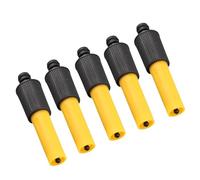 Leftwei High Pressure Hose Nozzle Set 5Pcs Durable ABS Yellow Black Adjustable Water Spray Nozzle for Garden Irrigation