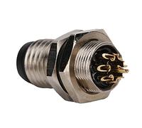Leftwei IP67 Rated M8 Connector Plug for Robust Circuits and Easy Repairs - Brass Plated Shell - 8 Pin