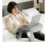 Leftwei Lap Desk Reading Pillow for Gaming, Ergonomic Breathable Memory Foam Lap Reading Pillow with Detachable Washable Cover for Sofa Bed for Working Playing Game or Siting in Bed (Deep Space Gray)