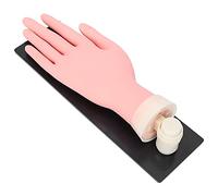 Leftwei Mannequin Nail Art Practice Hand Durable Silicone Fake Hand for Journey and Home Use 10.4 X 3.5in