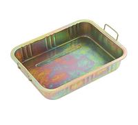 Leftwei Oil Drip Tray Pan, Galvanized Metal Oil Drain Pan, Rustproof Durable Tray with Non Slip Pad, Ideal for Cars, Motorcycles & Boats, 640x440x105mm (500x380x95mm)