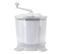 Leftwei Portable Hand Crank Washing Machine, 1200RPM Manual Non Electric Washer | Detachable Basket with Suction Cup Feet | for Dormitory, Apartment, Camping, RV and Travel (Nordic Grey)