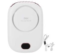 Leftwei Portable Neck Fan, 3 Speed Wind USB Charging Hanging Bladeless Fan Handheld Fan Electric Fan Mini Cooling Fan for Home Office Dormitory Library Travel Camping (White)