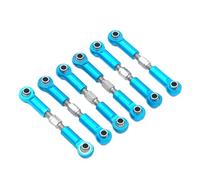 Leftwei RC Steering Link Rod Replacement Set for A949 A/B A959 A/B A969 A/ A979 A/ K929, Sturdy Adjustable Metal Tie Rods for Enhanced Handling, 6pcs, Aluminum Alloy, Optimizes Performance (Blue)