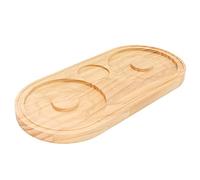 Leftwei Salt Rimmer, Pine Wood Dual Plate Cocktail Rimmer Tool, Even Coating Design for Margarita & Sugar Rimming, 10.76oz Bar Accessory (A)