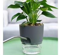Leftwei Self Watering Planter Stylish Cotton Rope Design Automatic Watering Pot for Indoor Outdoor Plants, AS Plastic Case, 1 Unit (23.5cm/9.3in Diameter)