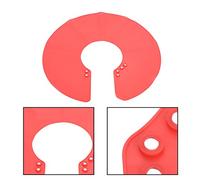 Leftwei Soft Silicone Haircut Wrap with Magnet Clasp Design for Hair Cutting and Dyeing At Home or Salon, Grey/Red 15.75" (Red)