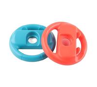 Leftwei Steering Wheel for, Portable Racing Steering Wheel Controller for Children and Adults, Lightweight ABS Material, 2 Units (Red Blue)