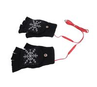 Leftwei USB Heated Gloves for Typing, Hiking (Black)