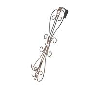 Leftwei Wreath Hanger, Heavy Duty Steel Over The Door Hook with Scroll Design, Holds 25lbs, No Drill Installation, Ideal for Seasonal Decor & Fits Glass Metal Wood Doors