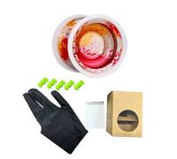 Leftwei Yoyo Toy, Lightweight Aluminum H Shape Yo Yo, High Speed Bearing Yoyo with Includes Glove and Ropes, Ideal for Beginners, Experts, Kids, Boys & Girls (Red Yellow Silver)