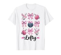 Lefty Bowling Left Handed Bowler Bowling Girl Mom Coquette T-Shirt