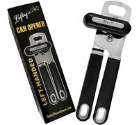 Lefty’s Left Handed Can Bottle Opener - Premium Design Black Heavy Duty Stainless Steel - Easy to Turn Sharp Blade - Smooth Edge - Great Gift for Left-Handed People, Adults, Men and Women