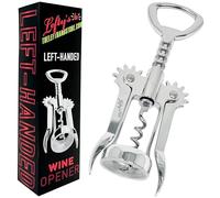 Lefty’s Left Handed Corkscrew Bottle Wine Opener - Premium Heavy Duty Design - Sharp Pointed - Counterclockwise for Left-Handed People, Lefty, Adults, and Waiter Use