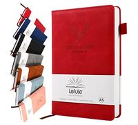 Lefute Notebook A5, Journal A5 Notebook Notepad Note book, 360 Pages Hardcover Journal Notebooks with Pen Loop for Office School Home Business Writing & Note Taking, Red