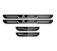 LEFUVR 4 Pcs Car Door Sill Protector for Citroen C4 III 2020-2025, Scuff Guard Threshold Anti Door Sill Sticker Pedal Trim Slip Car Accessories,Black-C