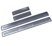 LEFUVR 4Pcs Stainless Steel Kick Plates for MG ZS Trophy 2024, Car Door Sill Protector Protection Threshold Welcome Pedal Strip