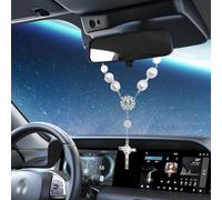 LEFUVR Car Ornament Hanging for Mitsubishi Outlander 2007-2021, Car Rearview Mirror Pendant Rear View Mirror Hanging Accessories Charm Gift