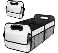 LEFUVR Car Trunk Organizer Compatible with Opel Insignia Grand Sport B Z18 I 2017-2023 Large Cargo Storage Container Collapsible Bin Heavy Duty Box for Groceries,White