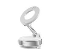 LEFUVR Vacuum Magnetic Phone Holder for Car for Ford F-350 Super Duty III Super Cab Long Box 2011-2016, Vacuum Magnetic Phone Holder with Suction Cup 360° Metal Strut Car Mount,White