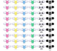 LEFVNPETS 60 Packs Earbuds Bulk Kids Headphones Earphones 6 Colors Ear Buds Bulk with Wire Individually Bagged for Students for Classroom School Library (Multicolour)
