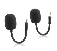 LEFXMOPHY 2-Pack Mic Replacement for Razer Blackshark V3, V3 PRO, V3 X (2025 Version) Game Headset 3.5mm Detachable Gaming Boom Microphone Piece, Black