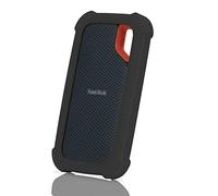 LEFXMOPHY Case Cover Replacement for SanDisk Extreme Portable New Generation SDSSDE61 500GB 1TB 2TB 4TB External SSD, E61 Soft Silicone Portective Skin Sleeve, Black