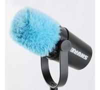 LEFXMOPHY MV7 Windscreen for SHURE MV7 MV7X Microphone Replacement Windscreen, Blue Furry Wind Muff Mic Cover