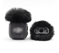 LEFXMOPHY Pop Filter for DJI Mic 3 Wireless Microphone Replacement Windscreen, Black Furry Windscreen Muff (Not for Dji Mic 1, 2 and Mini), 2-Pack