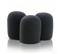 LEFXMOPHY Pop Filter for sE Electronics V7 V7X MC1 MC2 V2 V3 Microphone Windscreen Replacment Mic Foam Cover Asseccories 3-Pack Black