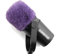 LEFXMOPHY Purple Windscreen for SHURE MV7 Microphone Furry Wind Muff Screen