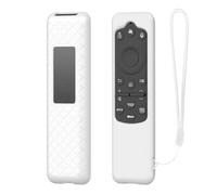 LEFXMOPHY Silicone Remote Cover for Samsung TM2560E BN59-01480L Remote Protective Case Compatible with BN59-01432J BN59-01432A BN59-01432 2023 Smart TV Solar Panel Remote - White